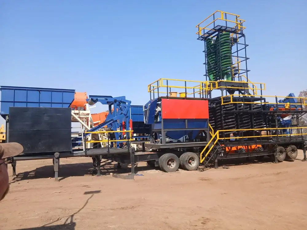 Mobile plant equipment on site
